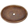 Countertop Basin Brown Oval - Elegant Ceramic Bathroom Sink