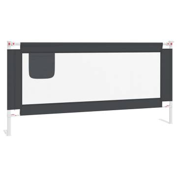 Toddler Safety Bed Rail Dark Grey | 190x25 cm Fabric