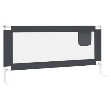 Toddler Safety Bed Rail Dark Grey | 190x25 cm Fabric