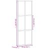 Sliding Door Black 76x205 cm | Tempered Glass & Aluminium