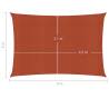 Terracotta Sunshade Sail 3x5 m - HDPE UV Protection