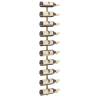 Stylish Gold Wall-mounted Wine Rack for 10 Bottles | HipoMarket