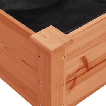 Planter with Liner Brown - Solid Wood Fir 71x37x76 cm | HipoMarket