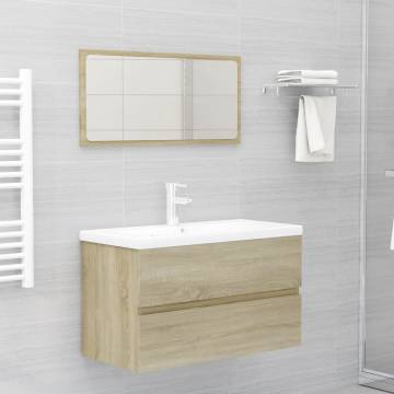 Stylish Bathroom Furniture Set - Sonoma Oak Engineered Wood