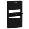 Stylish Black Shoe Cabinet - 59x17x108 cm | Hipomarket