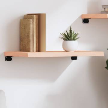 Wall Shelf 60x30cm - Untreated Solid Oak for Stylish Storage