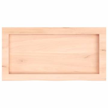 Wall Shelf 60x30cm - Untreated Solid Oak for Stylish Storage