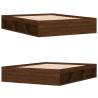 Brown Oak Bed Frame 140x200 cm | Modern & Stylish Furniture