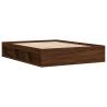 Brown Oak Bed Frame 140x200 cm | Modern & Stylish Furniture