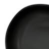 Elegant Black & Blue Oval Countertop Basin - 59x40 cm