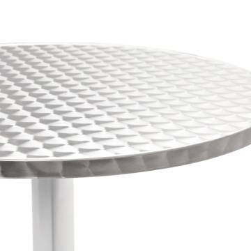 Stylish Garden Table Silver 60x70 cm - Durable Aluminium