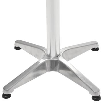 Stylish Garden Table Silver 60x70 cm - Durable Aluminium