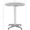 Stylish Garden Table Silver 60x70 cm - Durable Aluminium