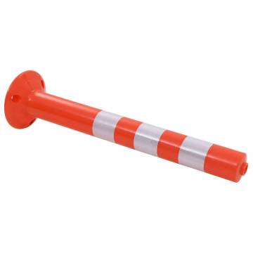 Traffic Control Bollards 2 pcs Plastic 75 cm - Hipomarket UK