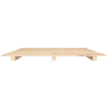 Solid Wood Pine Bed Frame 140x190 cm - Sturdy & Stylish