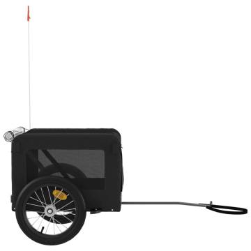 Durable Pet Bike Trailer | Black Oxford Fabric & Iron