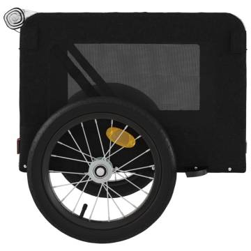 Durable Pet Bike Trailer | Black Oxford Fabric & Iron