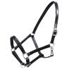 Real Leather Headcollar Stable Halter Adjustable Black Pony Colour black Size pony 