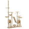 Cat Tree with Sisal Scratching Posts 230-250 cm Beige Colour beige 