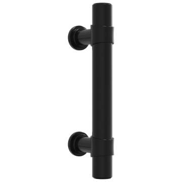 10 pcs Black Stainless Steel Cabinet Handles - Vintage Style