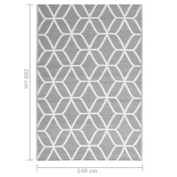 Trendy Outdoor Rug Grey 140x200 cm - Hipomarket