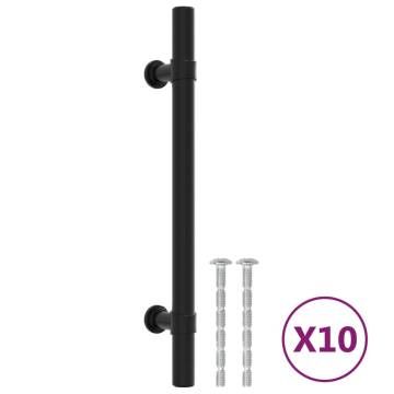 Black Stainless Steel Cabinet Handles - 10 pcs | Hipo Market