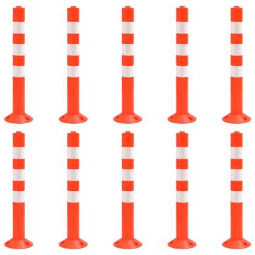 Traffic Control Bollards 10 pcs 75 cm - Effective Road Safety