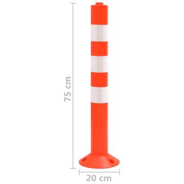 Traffic Control Bollards 10 pcs 75 cm - Effective Road Safety