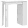 Stylish High Gloss White Bar Table with Storage Rack - 102x50 cm