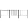 Garden Fence with Spear Top Steel 5.1x1.2 m Black Colour black Quantity in Package 1 Length 5.1 m Height 1.2 m 