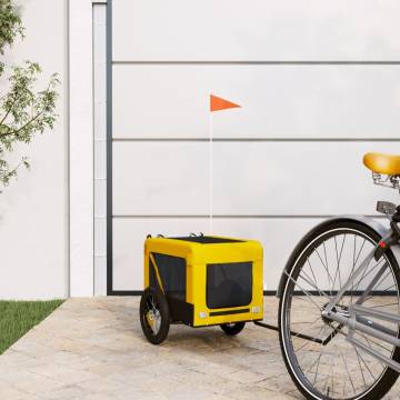 Pet Bike Trailer - Yellow & Black Oxford Fabric | HipoMarket