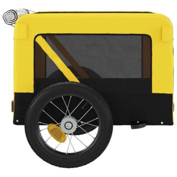 Pet Bike Trailer - Yellow & Black Oxford Fabric | HipoMarket