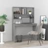 Desk with Shelves Grey Sonoma 102x45x148 cm Engineered Wood Colour grey sonoma 