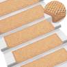 Stair Mats Self-adhesive Sisal-Look 15 pcs 65x21x4 cm Orange Colour orange Quantity in Package 15 