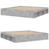 Concrete Grey Bed Frame 200x200 cm | Modern & Durable Design