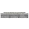 Concrete Grey Bed Frame 200x200 cm | Modern & Durable Design