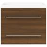 Brown Oak Sink Cabinet with Built-in Basin - Stylish & Practical