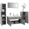 Stylish Bathroom Furniture Set - Concrete Grey Wood