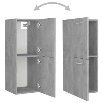 Stylish Bathroom Furniture Set - Concrete Grey Wood