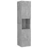 Stylish Bathroom Furniture Set - Concrete Grey Wood