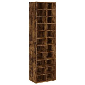 Shoe Cabinet Smoked Oak - Stylish Storage Solution | Hipomarket