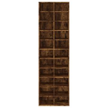 Shoe Cabinet Smoked Oak - Stylish Storage Solution | Hipomarket