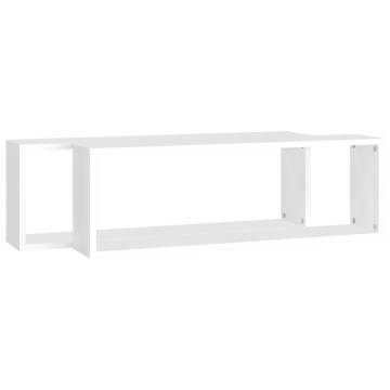 Wall Cube Shelf Set - 2 White Shelves | 80x15x26.5 cm