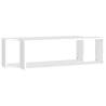 Wall Cube Shelf Set - 2 White Shelves | 80x15x26.5 cm