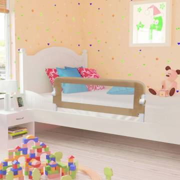 Toddler Safety Bed Rail Taupe 120x42 cm | Hipomarket