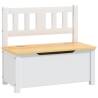 4 Piece Children Table and Chair Set - White & Beige MDF