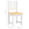 4 Piece Children Table and Chair Set - White & Beige MDF