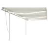 Manual Retractable Awning with LED 6x3.5 m Cream Colour cream Size 6 x 3.5 m Quantity in Package 1 