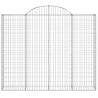 Arched Gabion Baskets - 10 pcs Galvanised Iron | HipoMarket