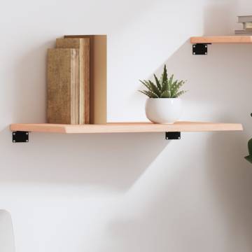 Untreated Solid Oak Wall Shelf - 60x40x2 cm | HipoMarket